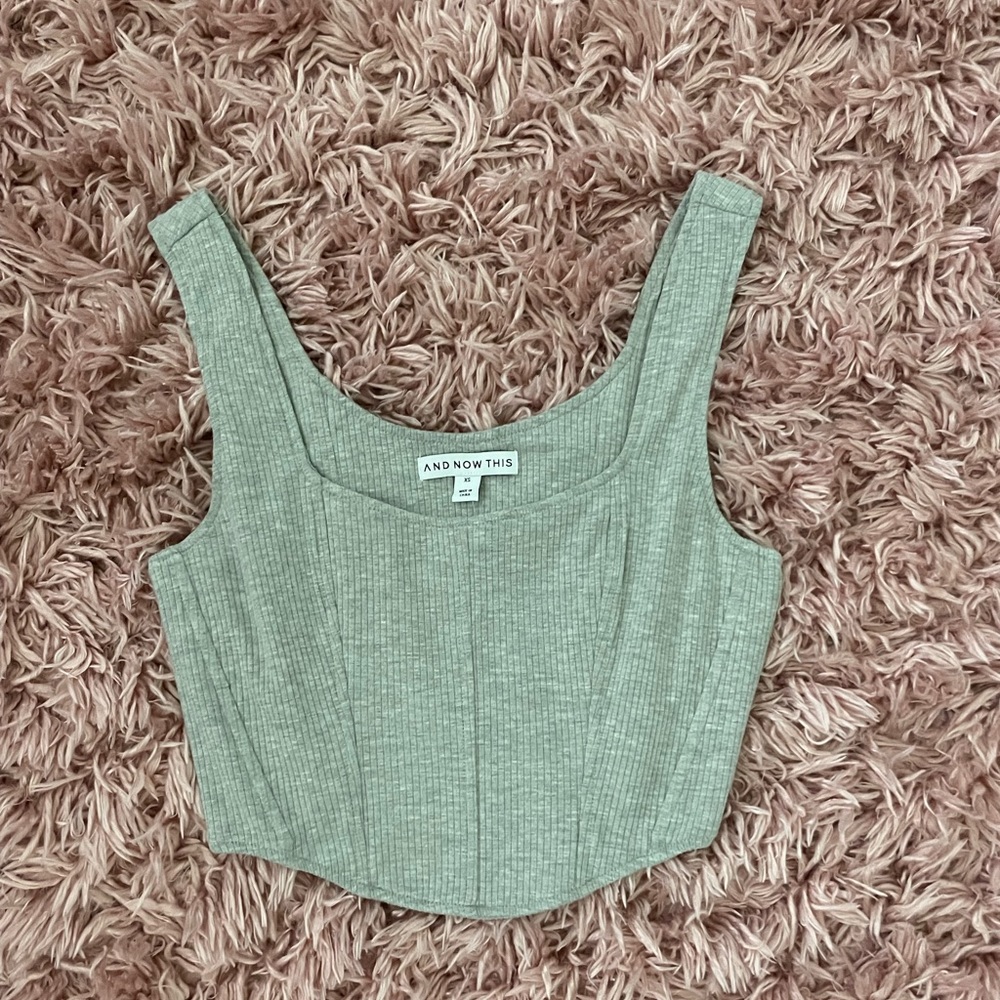 grey corset top NWOT